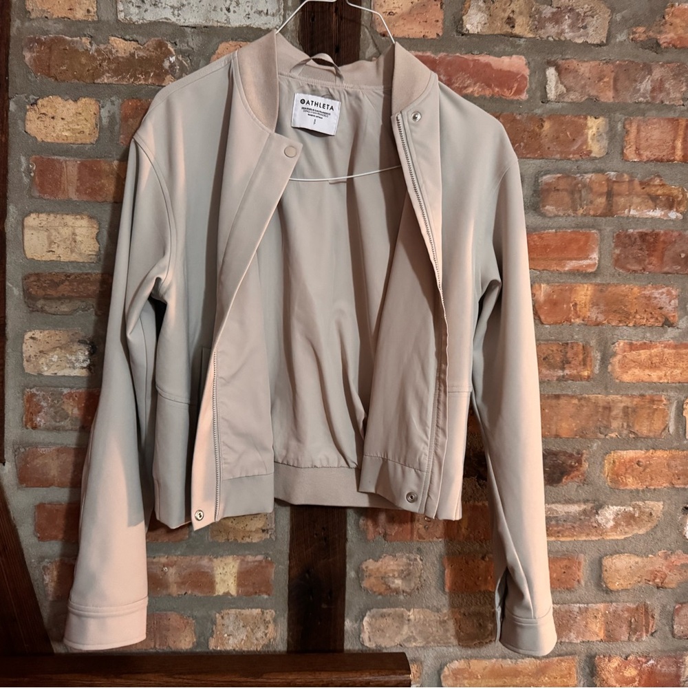 Athleta Women's Bone Bomber Style Jacket